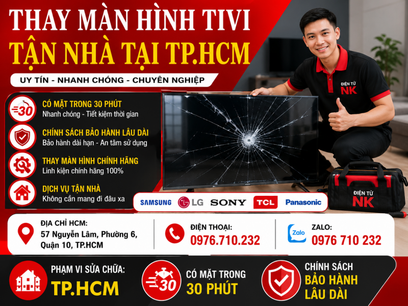 Thay Màn Hình Tivi LG Tận Nhà Tại TP HCM