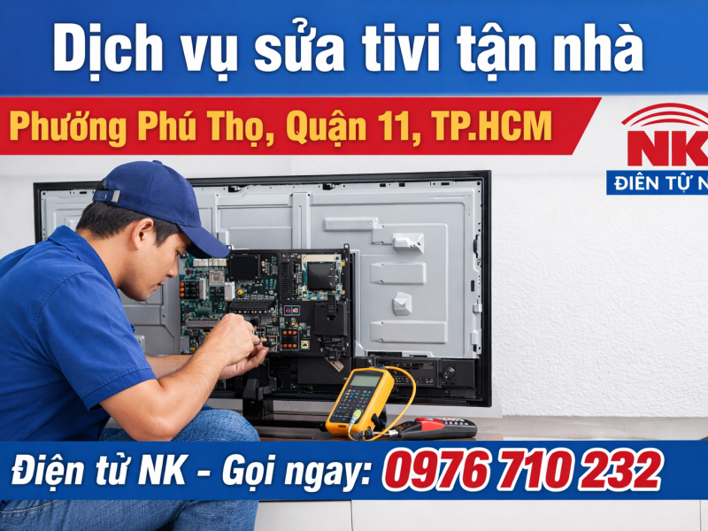 Dịch vụ sửa tivi tận nhà tại Phường Phú Thọ, Quận 11 | Điện tử NK