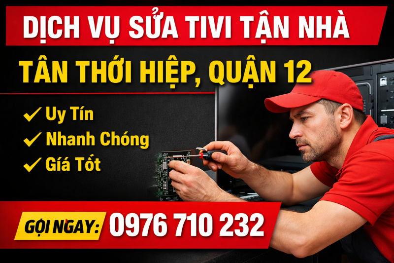 Dịch vụ sửa tivi tận nhà tại Tân Thới Hiệp Q12 | Giá tốt, có mặt nhanh
