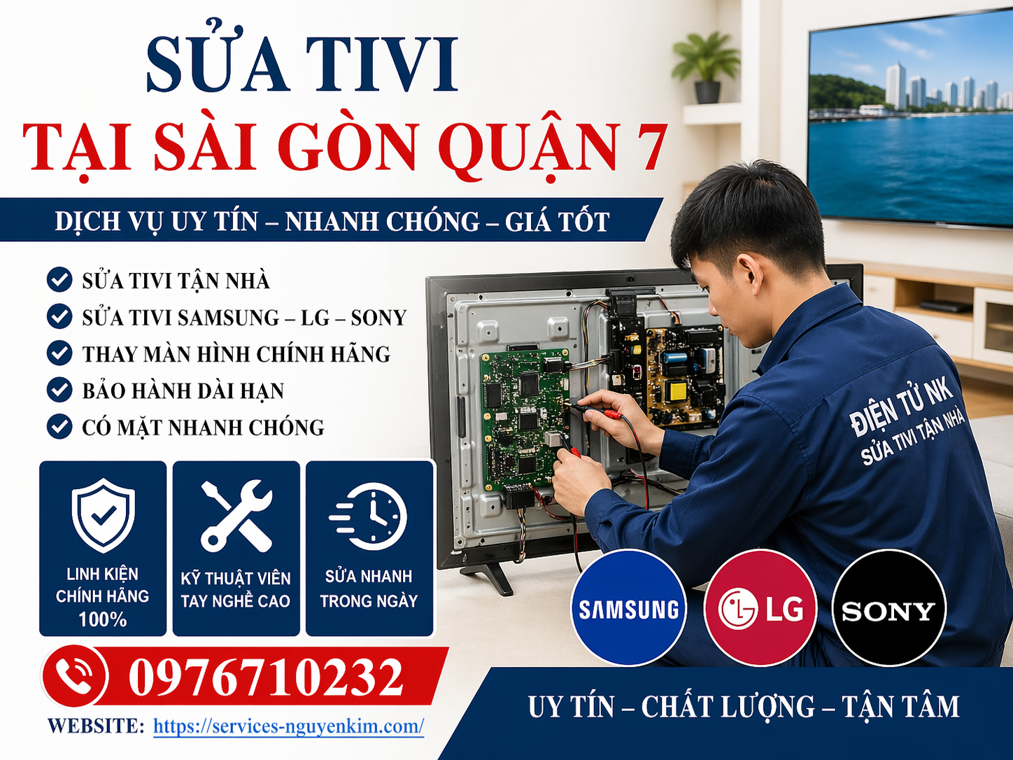 Sửa Tivi Tại Sài Gòn Quận 7 | Nhanh, Uy Tín, Giá Tốt