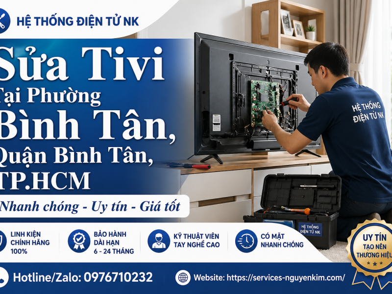 Sửa Tivi Tại Phường Bình Tân, Quận Bình Tân, TP.HCM – Dịch Vụ Uy Tín, Nhanh Chóng, Giá Tốt