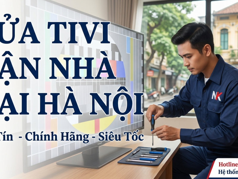 Dịch vụ sửa tivi tận nhà tại Hà Nội uy tín, chính hãng do kỹ thuật viên Hệ thống Điện tử NK thực hiện
