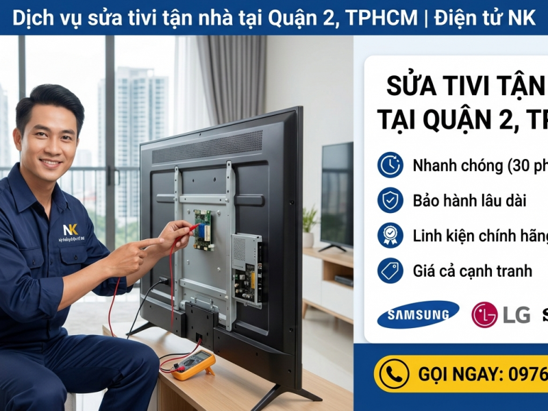 Sửa Tivi Tận Nhà Tại Quận 2, TPHCM | Giá Rẻ, BH 12 Tháng