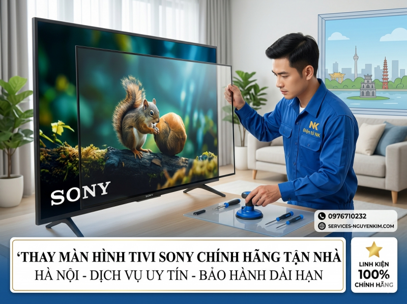 Thay Màn Hình Tivi Sony Chính Hãng Tận Nhà Hà Nội | BH 12T