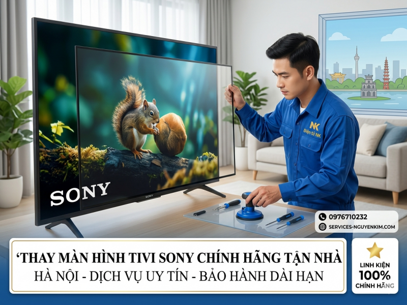 Thay Màn Hình Tivi Sony Chính Hãng Tận Nhà Hà Nội | BH 12T