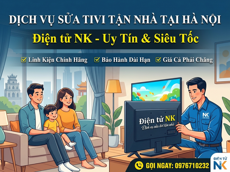 Dịch vụ sửa tivi tận nhà tại Hà Nội | Điện tử NK - Gọi Là Có Mặt
