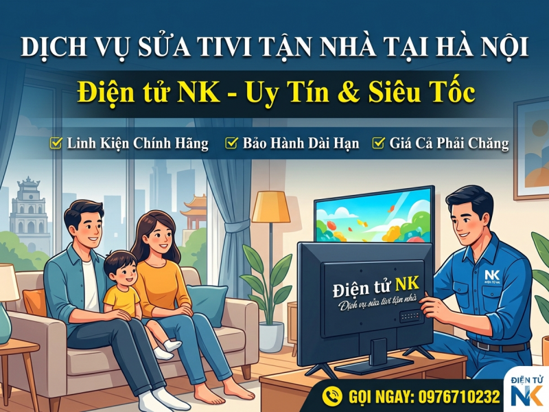 Dịch vụ sửa tivi tận nhà tại Hà Nội | Điện tử NK - Gọi Là Có Mặt