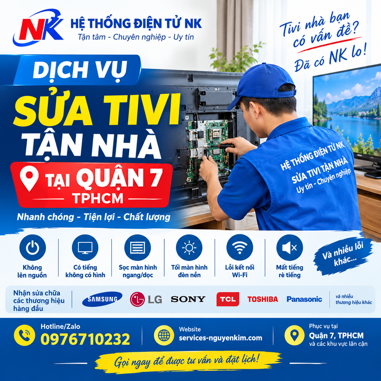 sửa tivi tại quận 7 tphcm